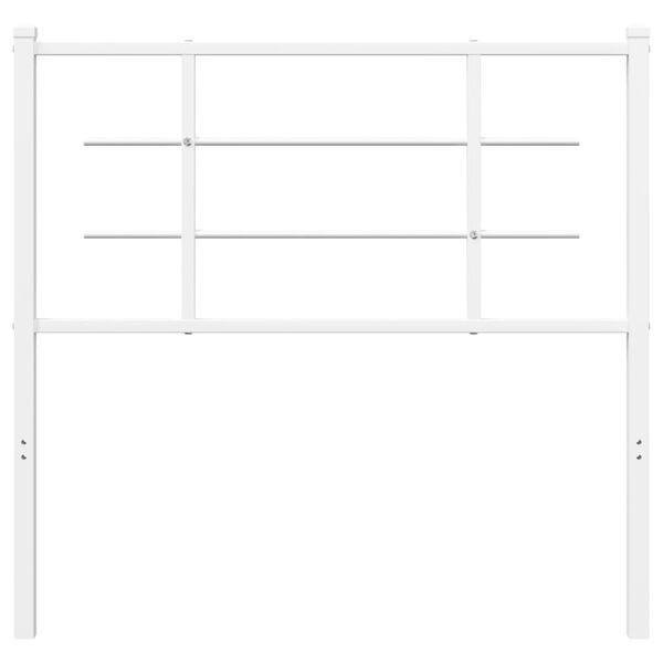 vidaXL Metallinen s&auml;ngynp&auml;&auml;ty valkoinen 100 cm