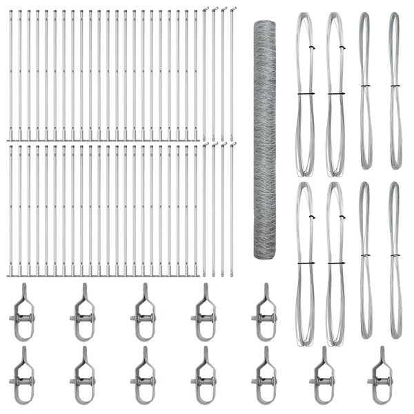 vidaXL Aitalatu Hopea 100 x 1,5 m (50 mm verkko) Ter&auml;s