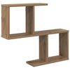 vidaXL Sein&auml;hylly Artisaanitammi 60 x 12 x 50,5 cm Tekninen puu