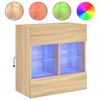 vidaXL TV-sein&auml;kaappi LED-valoilla Sonoma-tammi 58,5x30x60,5 cm
