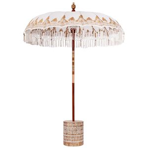 vidaXL Balilaainen auringonvarjo pohjalla Kerma 185 x 185 x 260 cm