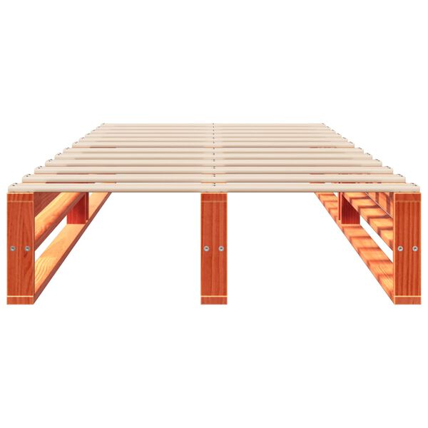 vidaXL S&auml;ngynrunko ilman patjaa vahanruskea 75x190 cm t&auml;ysi m&auml;nty