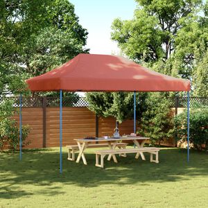 vidaXL Taitettava pop-up juhlateltta terrakotta 410x279x315 cm