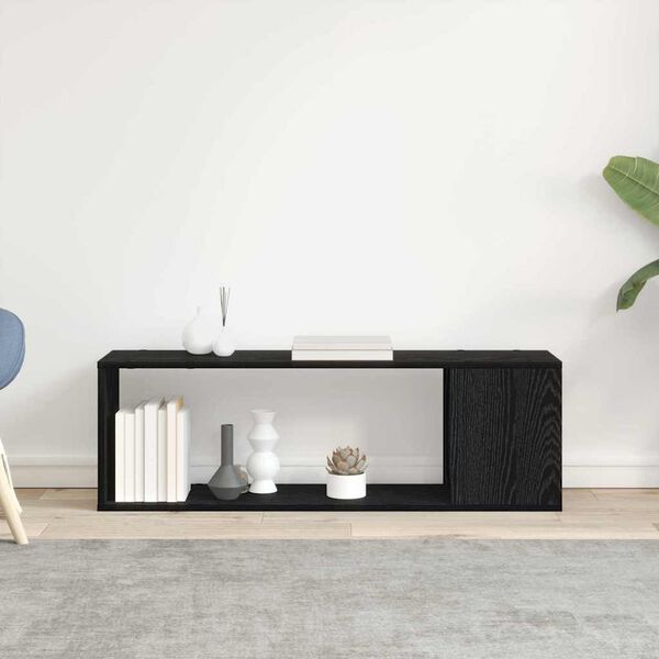 vidaXL TV-tasosetti Musta 100 x 24 x 63 cm Tekninen puu