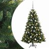 vidaXL Tekokuusi joulupalloilla 120 cm 150 LEDi&auml; L&auml;mpim&auml;n Valkoinen