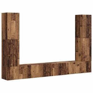 vidaXL TV-tasosetti 8 pcs Vanha Puu Tekninen puu