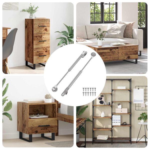 vidaXL Hydraulinen Kaasujousi 2 pcs Hopea 280 x 17 x 16 mm