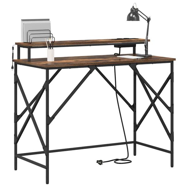 vidaXL P&ouml;yt&auml; hyllyll&auml; Savup&auml;hkin&auml; 100 x 50 x 86,5 cm Tekninen puu