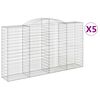 vidaXL Kaarevat kivikorit 5 kpl 300x50x160/180 cm galvanoitu rauta