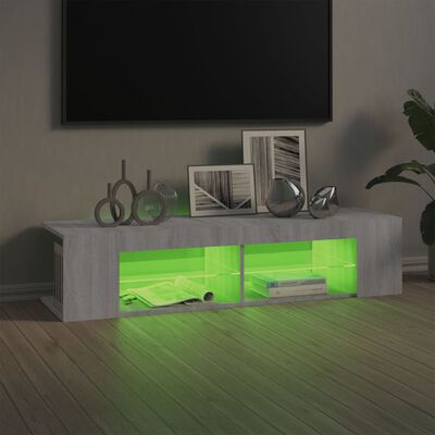 vidaXL TV-taso LED-valoilla harmaa Sonoma 135x39x30 cm