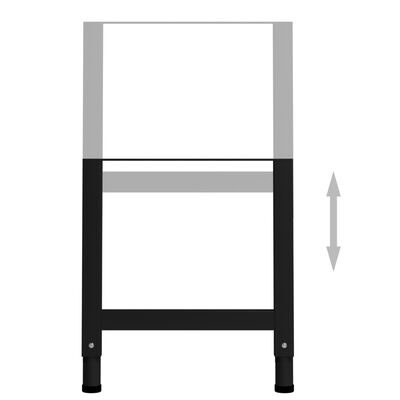 vidaXL Säädettävät työpöydän rungot 2kpl metalli 55x(69-95,5) cm musta