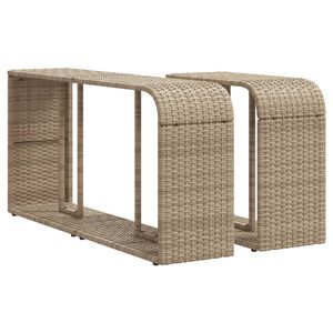 vidaXL S&auml;ilytyshyllyt 2 kpl beige polyrottinki
