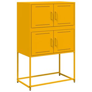 vidaXL Senkki sinapinkeltainen 68,5x38,5x107 cm ter&auml;s