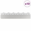 vidaXL Nurmikonreunukset 10 pcs Hopea 103 x 0,05 x 22 cm