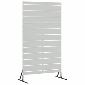 vidaXL Yksityisyysn&auml;ytt&ouml; 100 x 50 x 180 cm Galvanoitu ter&auml;s Hopea