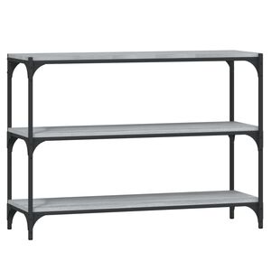 vidaXL Kirjahylly harmaa Sonoma 100x33x70,5 cm tekninen puu ja ter&auml;s