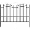 vidaXL Puutarha-aita Woerden keih&auml;sk&auml;rkinen musta 240x150 cm ter&auml;s