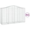 vidaXL Kaarevat kivikorit 11 kpl 200x50x120/140 cm galvanoitu rauta