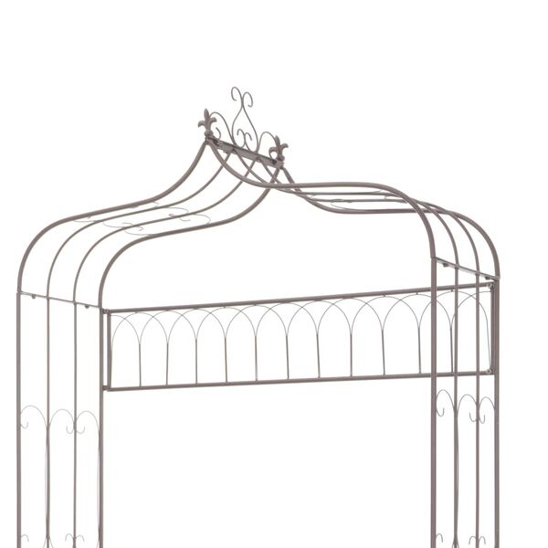 vidaXL Puutarhapenkki 122 cm rauta antiikinruskea