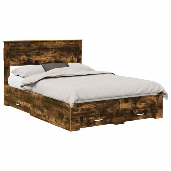 vidaXL S&auml;ngyn runko p&auml;&auml;tyll&auml; Savup&auml;hkin&auml; 5FT King Size Tekninen puu