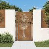 vidaXL Puutarhaportti 100x200 cm Corten-ter&auml;s, puukuvio