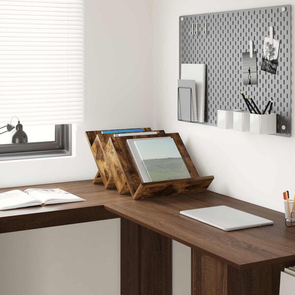 vidaXL Lehtiteline hyllyll&auml; Savup&auml;hkin&auml; 53 x 40 x 28.5 cm Tekninen puu