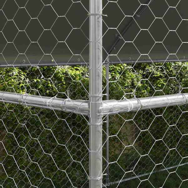 vidaXL Koirankoppi 4 pcs Hopea 8 x 2 x 2 m Galvanoitu ter&auml;s