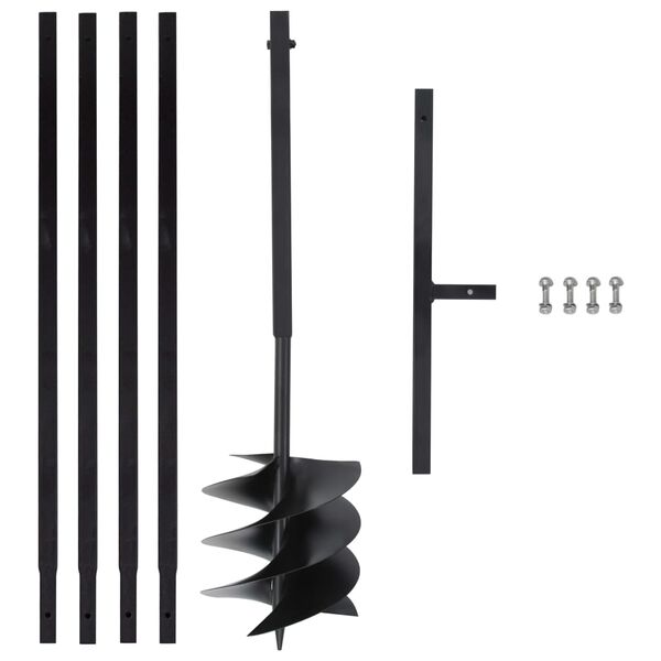 vidaXL Maapora kahvalla 250 mm ja jatkeella 4 m ter&auml;s