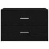 vidaXL kaappi 2 laatikolla musta tammi 60x31x40 cm tekninen puu