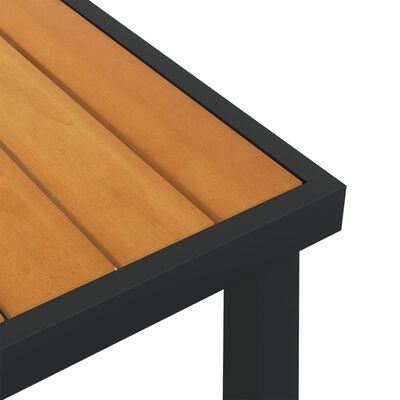 vidaXL Puutarhapöytä ruskea 78,5x78,5x74 cm alumiini ja WPC