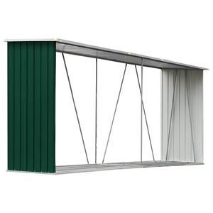 vidaXL Puuvaja galvanoitu ter&auml;s 330x84x152 cm vihre&auml;