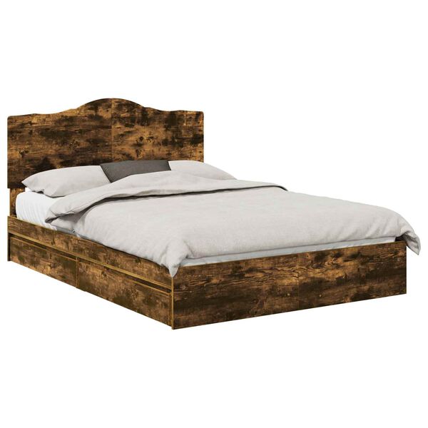 vidaXL S&auml;ilytyss&auml;nky p&auml;&auml;tyll&auml; Savup&auml;hkin&auml; 160 x 200 cm Tekninen puu