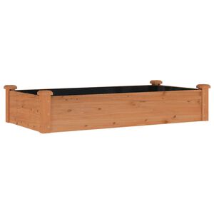 vidaXL Kukkalaatikko vuorauksella ruskea 120x60x25 cm t&auml;ysi kuusi