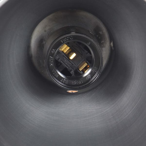 vidaXL Sein&auml;valaisin E27 hopea t&auml;ysi mangopuu ja rauta