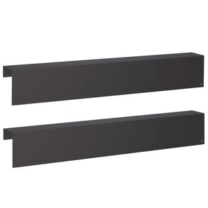 vidaXL Puutarhan reunusprofiili 2 kpl 100 x 10 x 15 cm Ter&auml;s Musta
