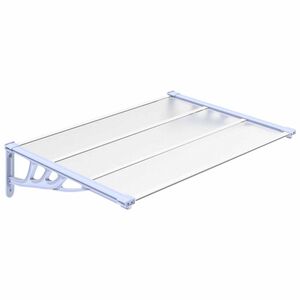 vidaXL Ovikatos harmaa ja l&auml;pin&auml;kyv&auml; 122x90 cm polykarbonaatti