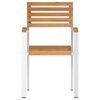 vidaXL Puutarhan Tuoli 2 pcs &Ouml;ljyinen luonnollinen Tiikkipuu