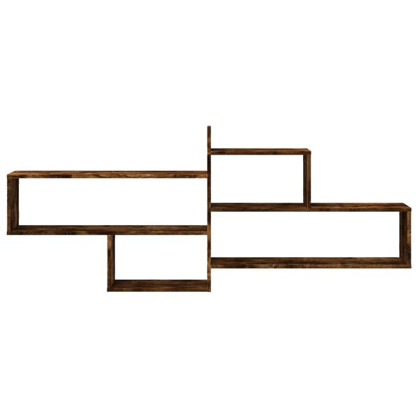 vidaXL Seinähylly savutammi 167,5x18x68 cm tekninen puu