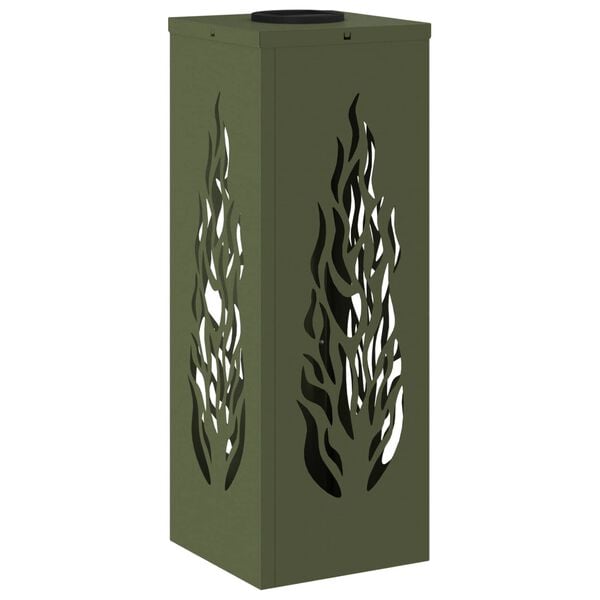 vidaXL Aurinko LED-polkuvalo 2 pcs Oliivivihre&auml; Kylm&auml;valssattu ter&auml;s