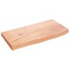 vidaXL Kylpyhuoneen ty&ouml;taso v.ruskea 60x30x(2-4)cm k&auml;sitelty t&auml;ysi puu