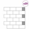 vidaXL Metrolaatta 20 pcs Valkoinen harmaa 30,5 x 30,5 cm