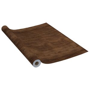 vidaXL Itseliimautuva huonekalukalvo tumma tammi 500x90 cm PVC