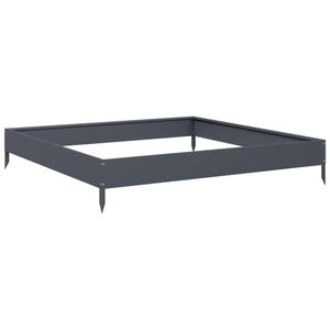 vidaXL Korotettu kukkalaatikko antrasiitti 100x100x18,5 cm ter&auml;s