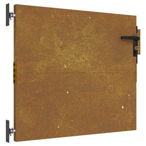 vidaXL Puutarhaportti 85 x 75 cm Jauhemaalattu ter&auml;s Musta Lukittava