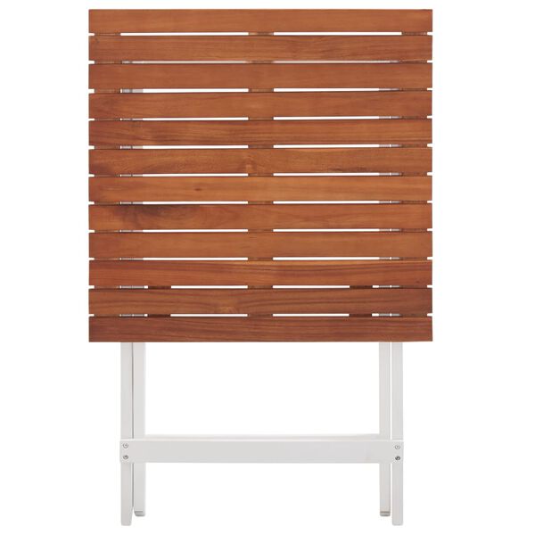 vidaXL 3-osainen bistrosarja t&auml;ysi akaasiapuu tummanruskea/valkoinen