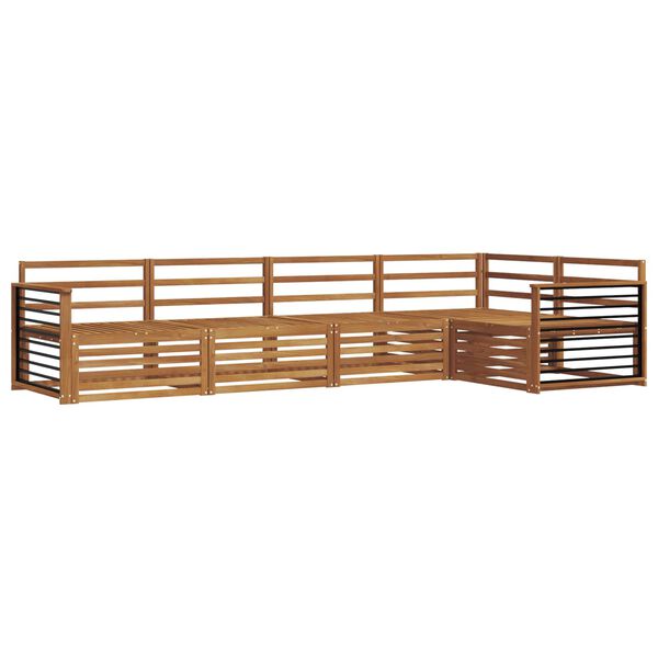 vidaXL Ulkosohvakokoelma 5 pcs Luonnollinen Tihe&auml; akasiapuu