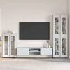 vidaXL TV-tasosetti laatikon kanssa FLORIN Valkoinen Tekninen puu