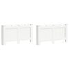 vidaXL L&auml;mp&ouml;patterin suojat 2 kpl valkoinen 152x19x81,5 cm MDF