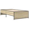 vidaXL S&auml;ngynrunko Sonoma tammi 100x200 cm tekninen puu ja metalli