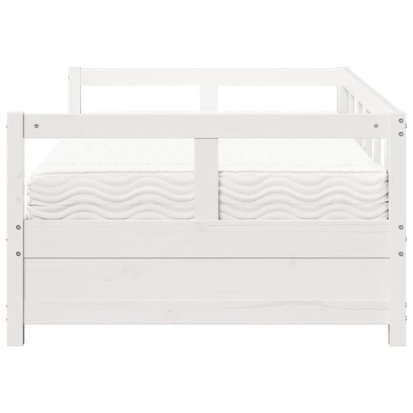 vidaXL Vuodesohva patjalla valkoinen 90x190 cm t&auml;ysi m&auml;nty